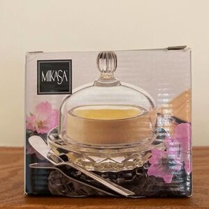 Mikasa Salina butter dish New in Box- Discontinued